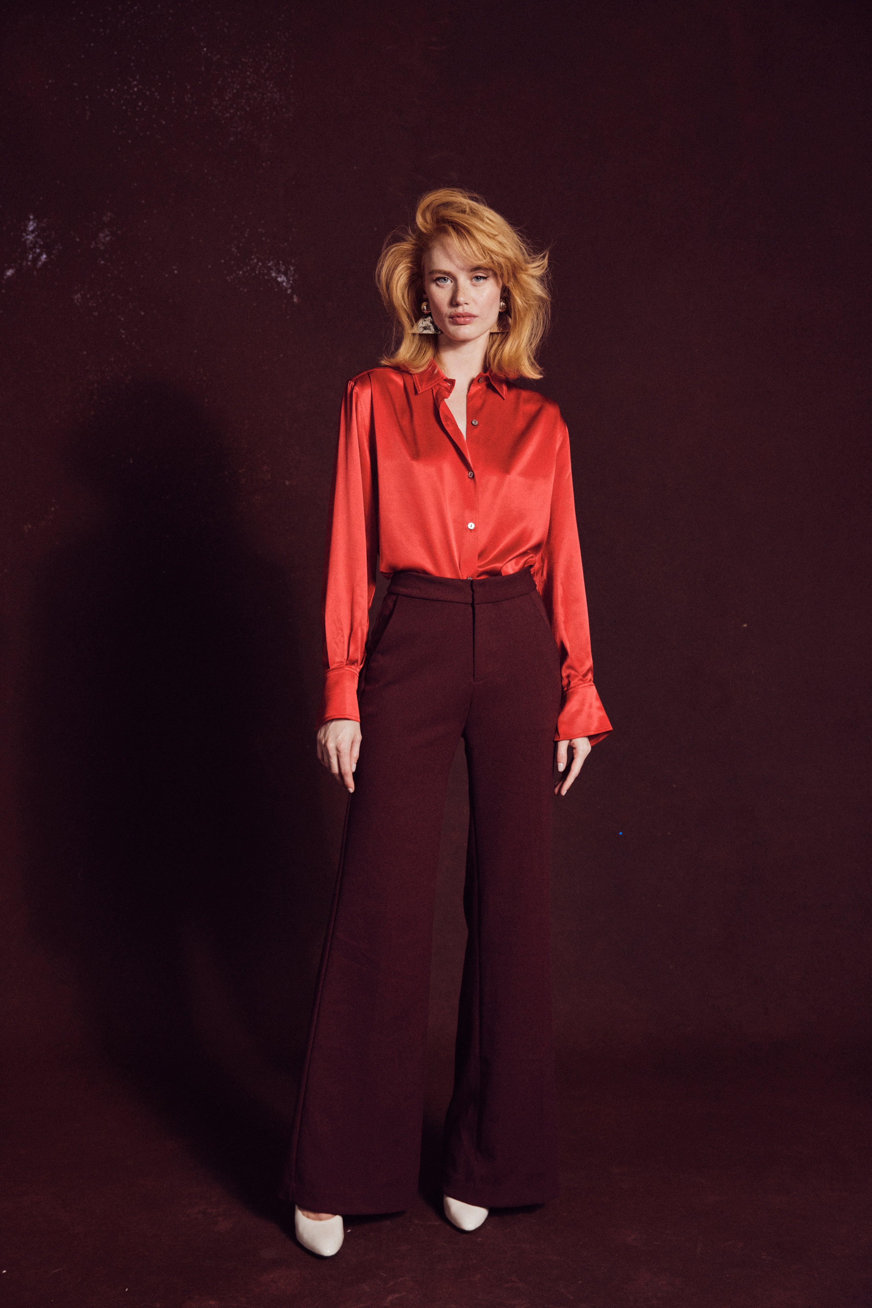 THE MICHELLE PANT in bordeaux