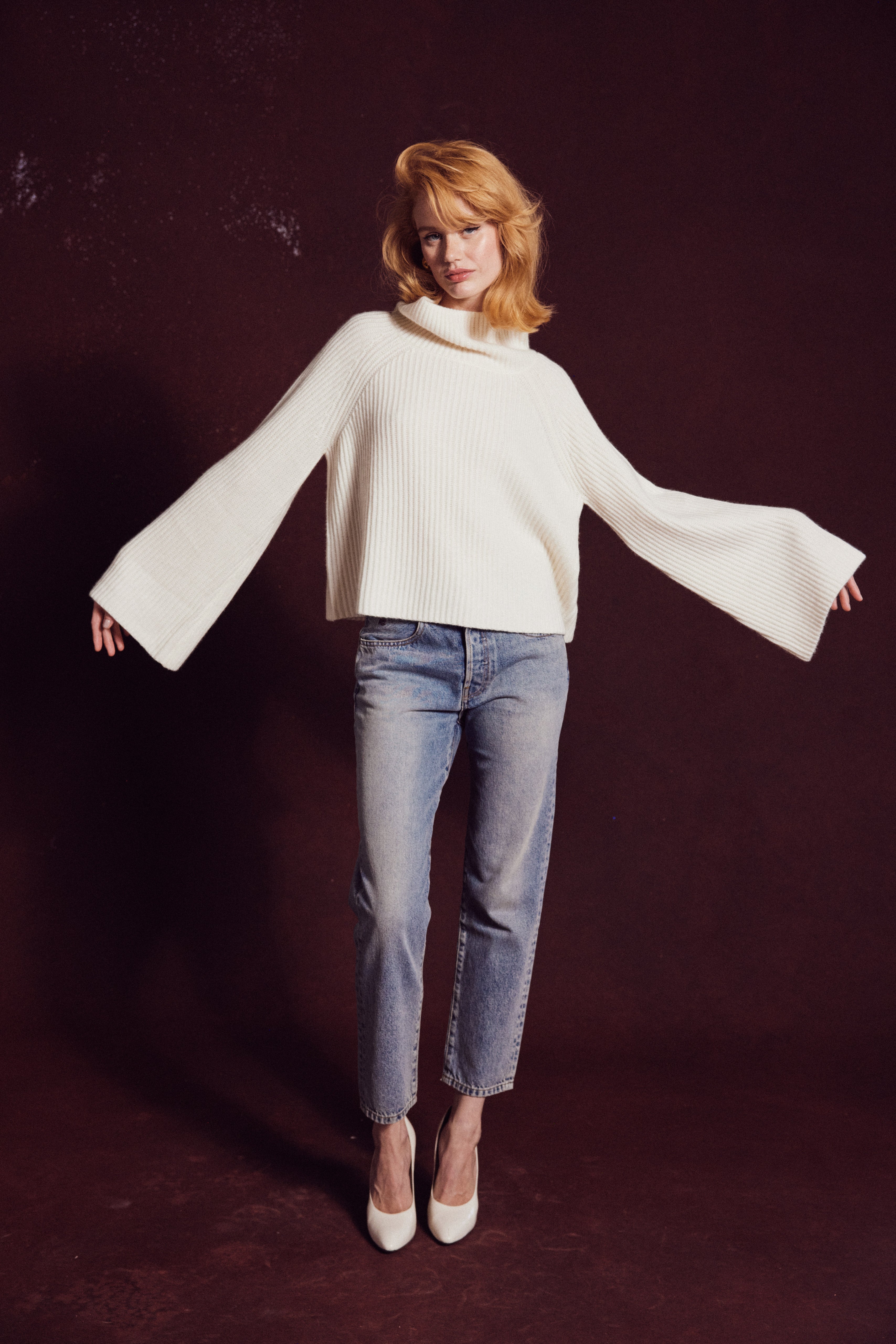 THE CAITLIN SWEATER in cream