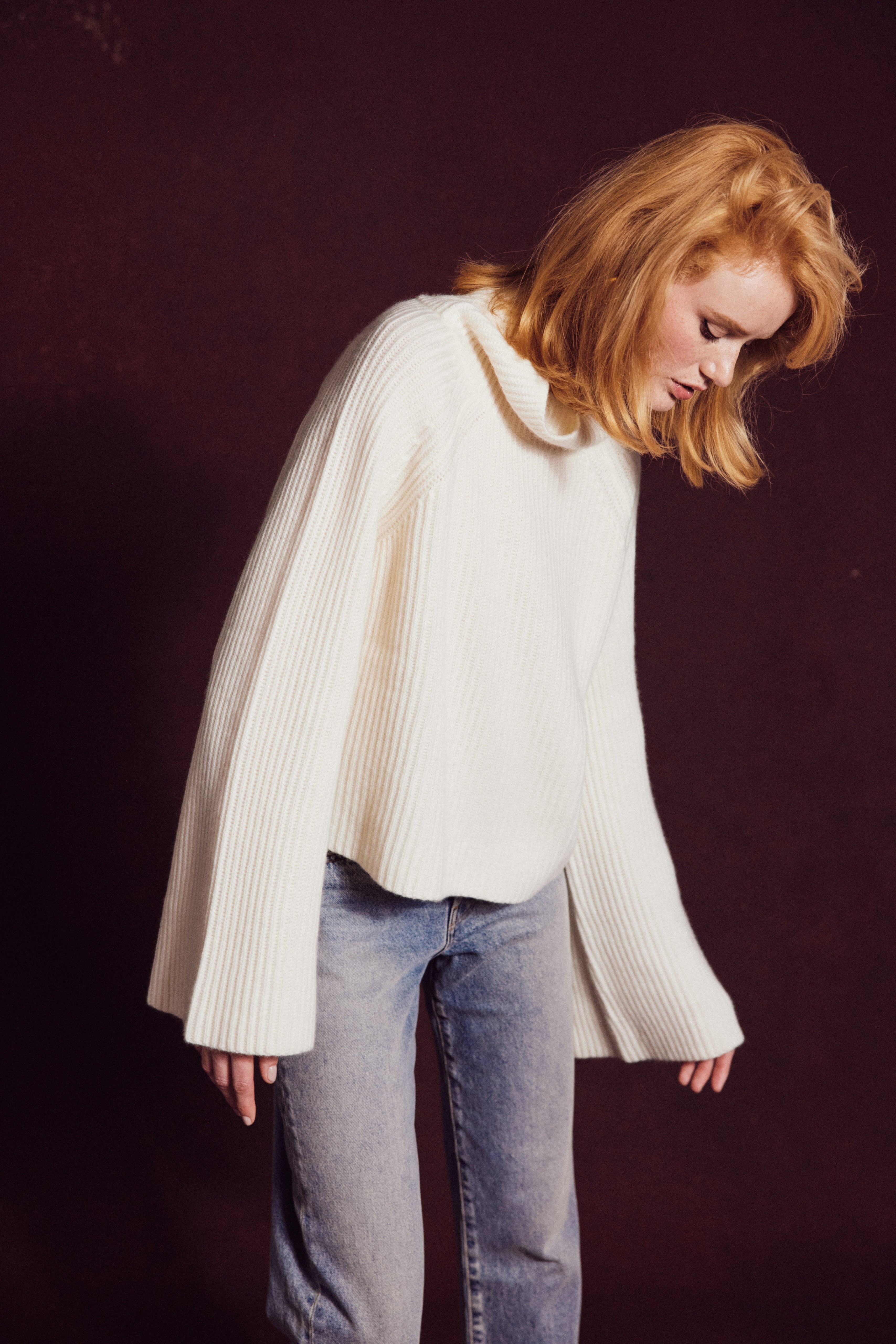 THE CAITLIN SWEATER in cream