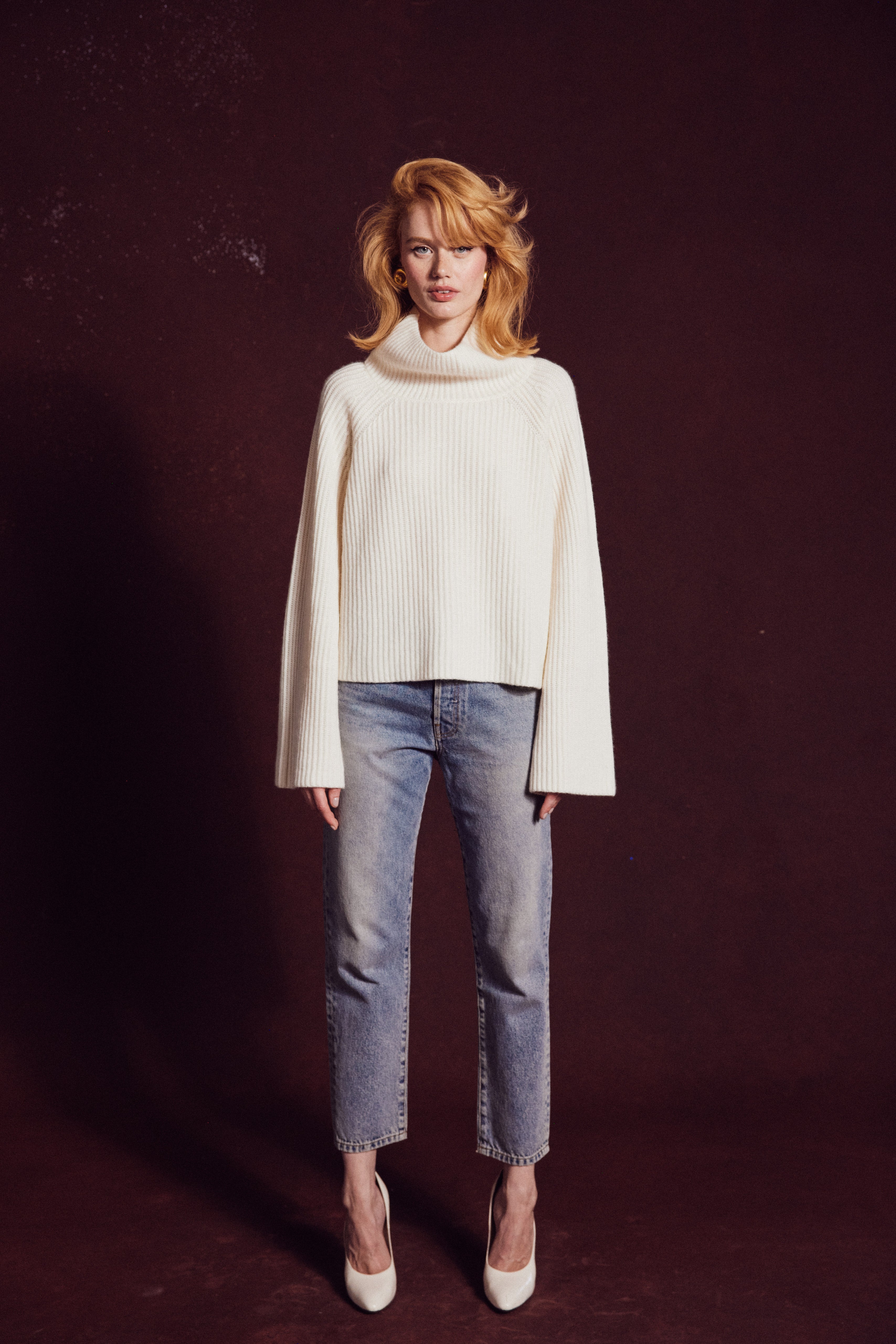 THE CAITLIN SWEATER in cream