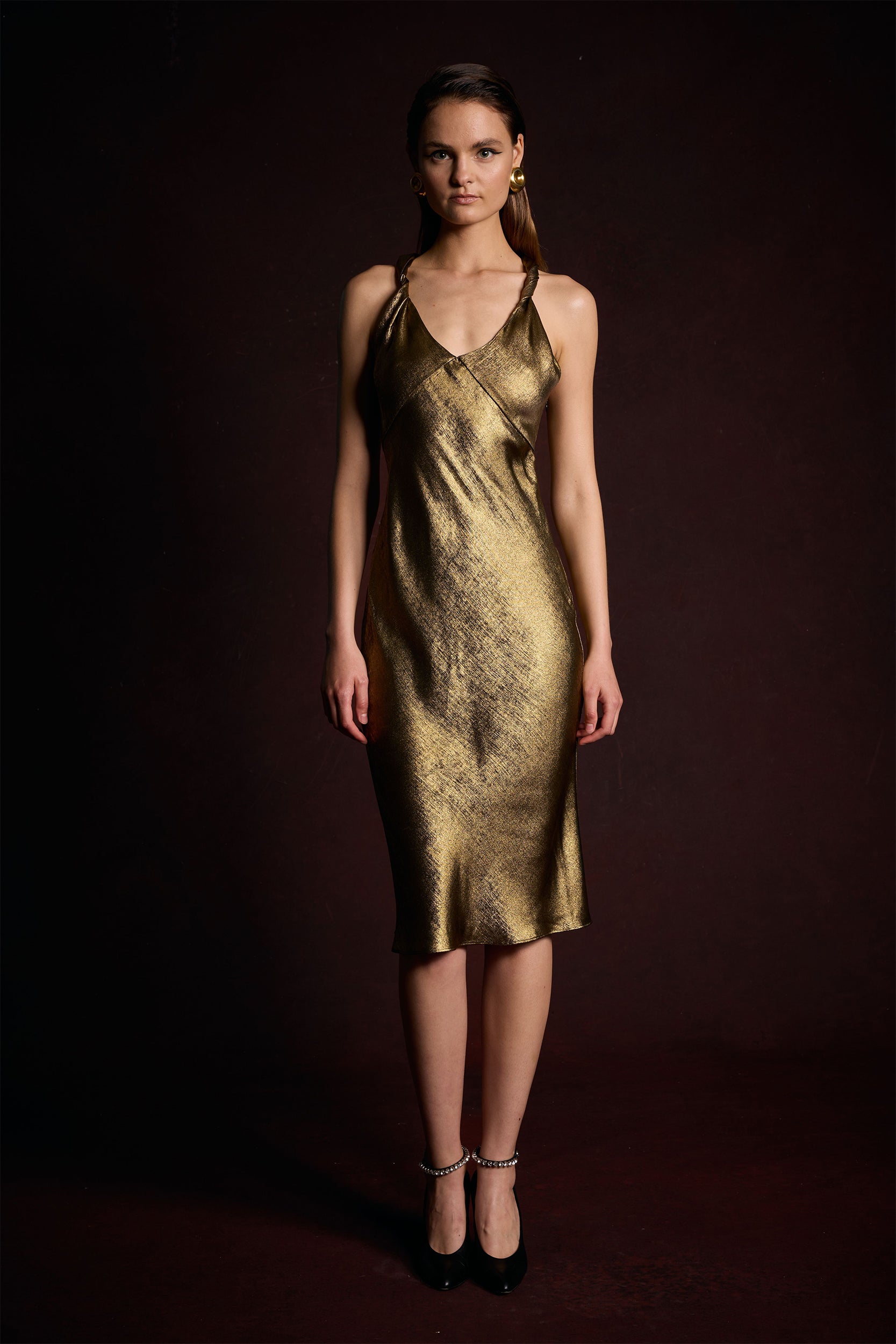 THE TALIA DRESS in gold